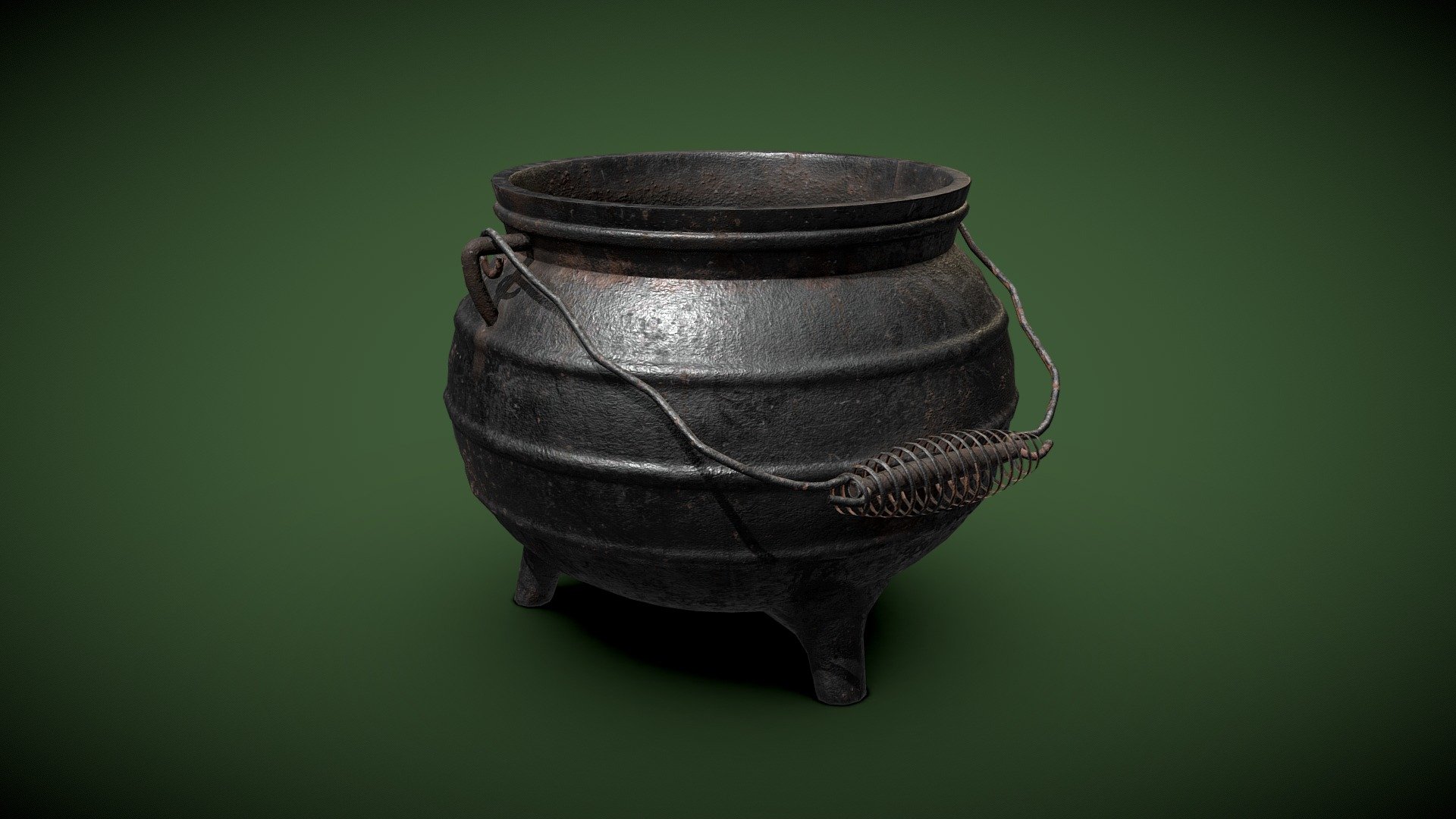 Cauldron, part of a set of 5.
Game ready 3d model