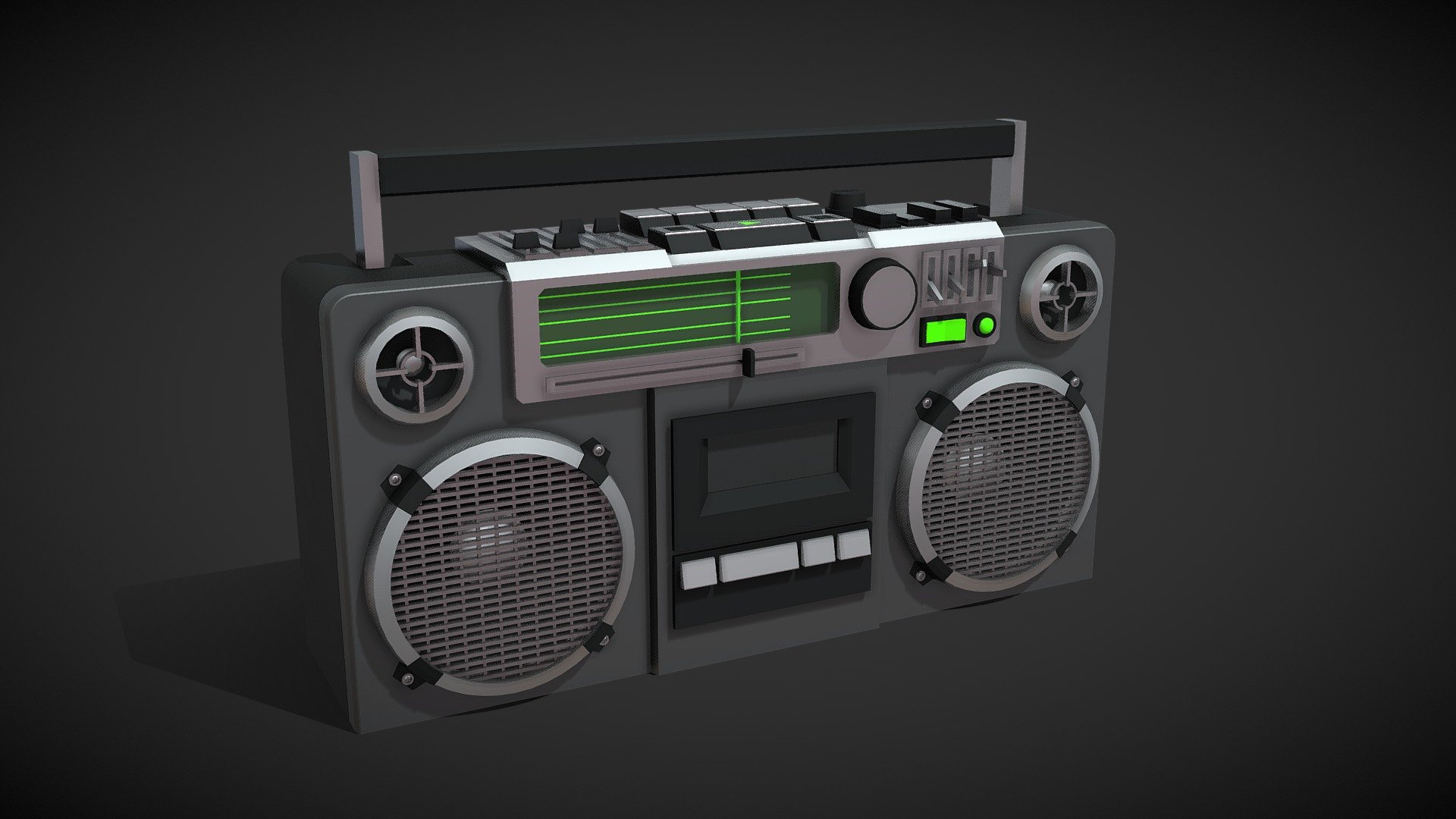 3D model of futuristic stereo prop from Alien: Isolation - Generic Electric boombox - Download Free 3D model by Dani Satellite (@dani-satellite) 3d model