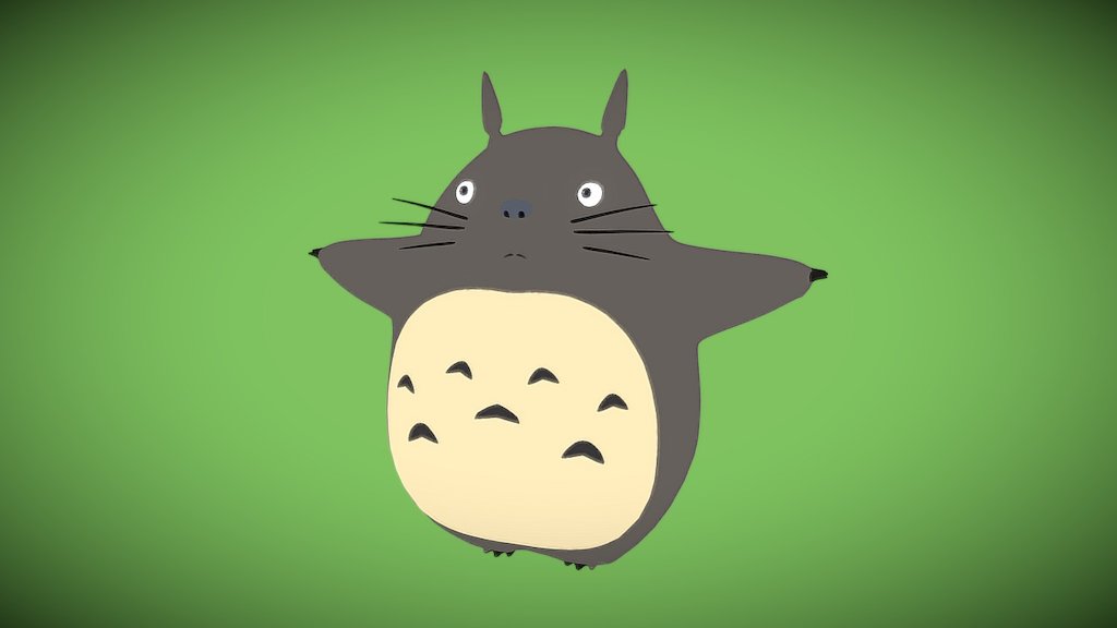 Modeled my favorite cartoon character totoro - Totoro - Download Free 3D model by hxmisty 3d model
