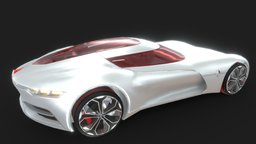 Concept Car Renault Trezor cars, videogame, retopology, retopo, optimized, cardesign, conceptcar, low-poly-model, design3d, pbr-texturing, substancepainter, low-poly, game, pbr, lowpoly, gameasset, car, gameready, cardesigns