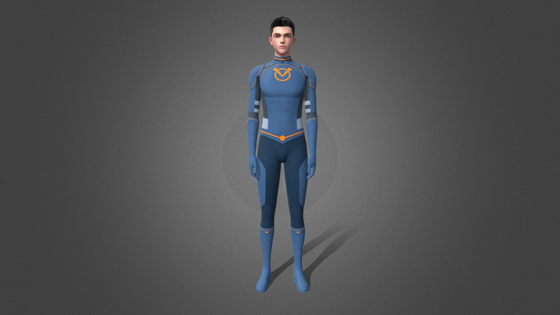 Male superhero suit1 - Male superhero suit - 3D model by xqs100 3d model
