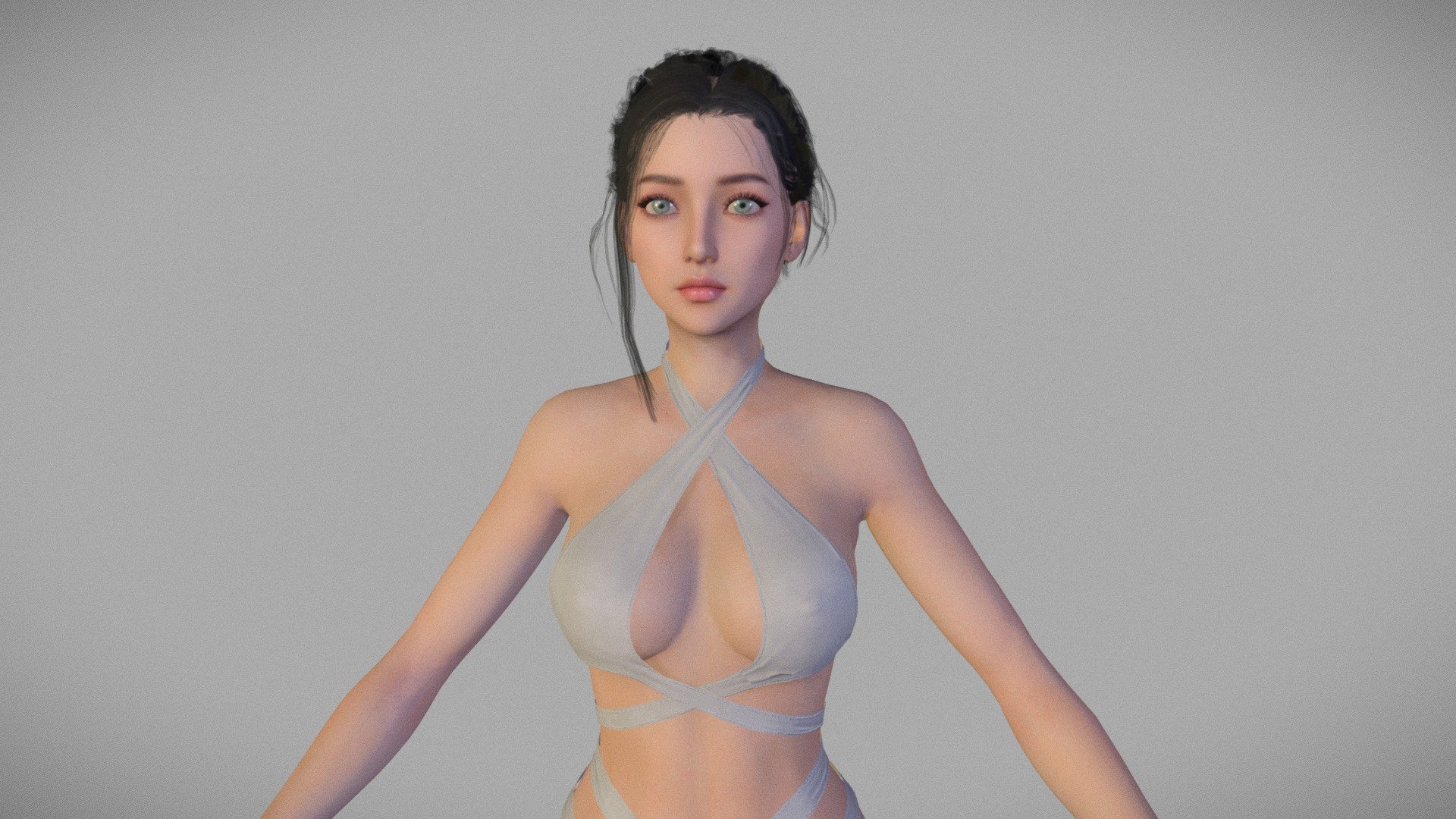 [FULL PRODUCT ON ARTSTATION](https://www.artstation.com/a/2012589 

Full Version Features:


Body Rigged to Epic Skeleton 
Face Rigged with ARkit Blendshapes
Unreal Engine Project (+Live-Link and Customization blueprints), 
Blender Project, and 
FBX files + textures.

This character is part of my Unreal Engine character creation system. Create your own Game Character / Vtuber by easily changing all colours, modular outfit parts, hairstyle, face shape and much more!

See the full range of compatible items

This Sketchfab DEMO version is the UNRIGGED MODEL-ONLY, and NON COMMERCIAL 3d model