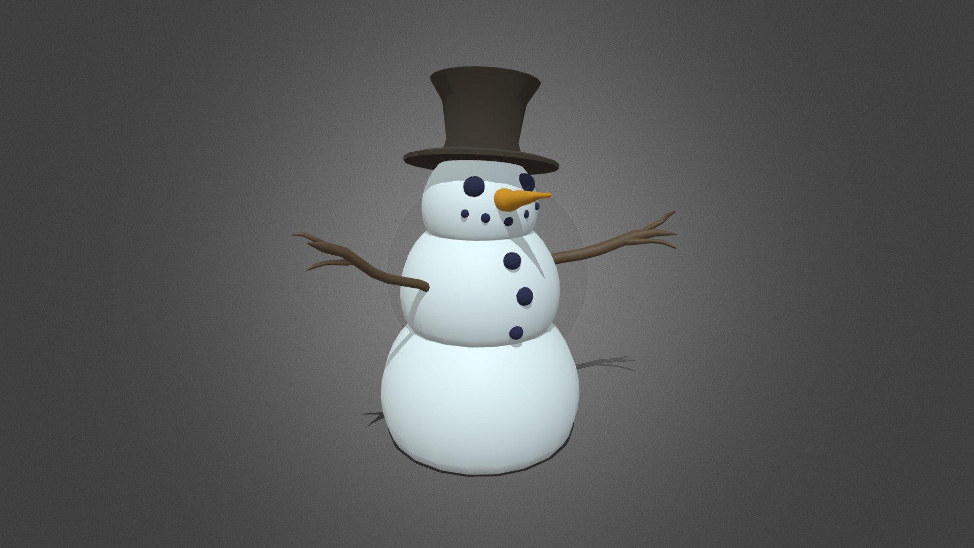 Beginning project for learning 3D - Snow Dude - Download Free 3D model by Bower Arts (@BowerArts) 3d model