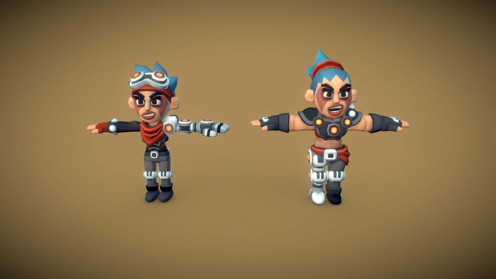 Preview scene for the wicket sisters for the Tombstar game 3d model