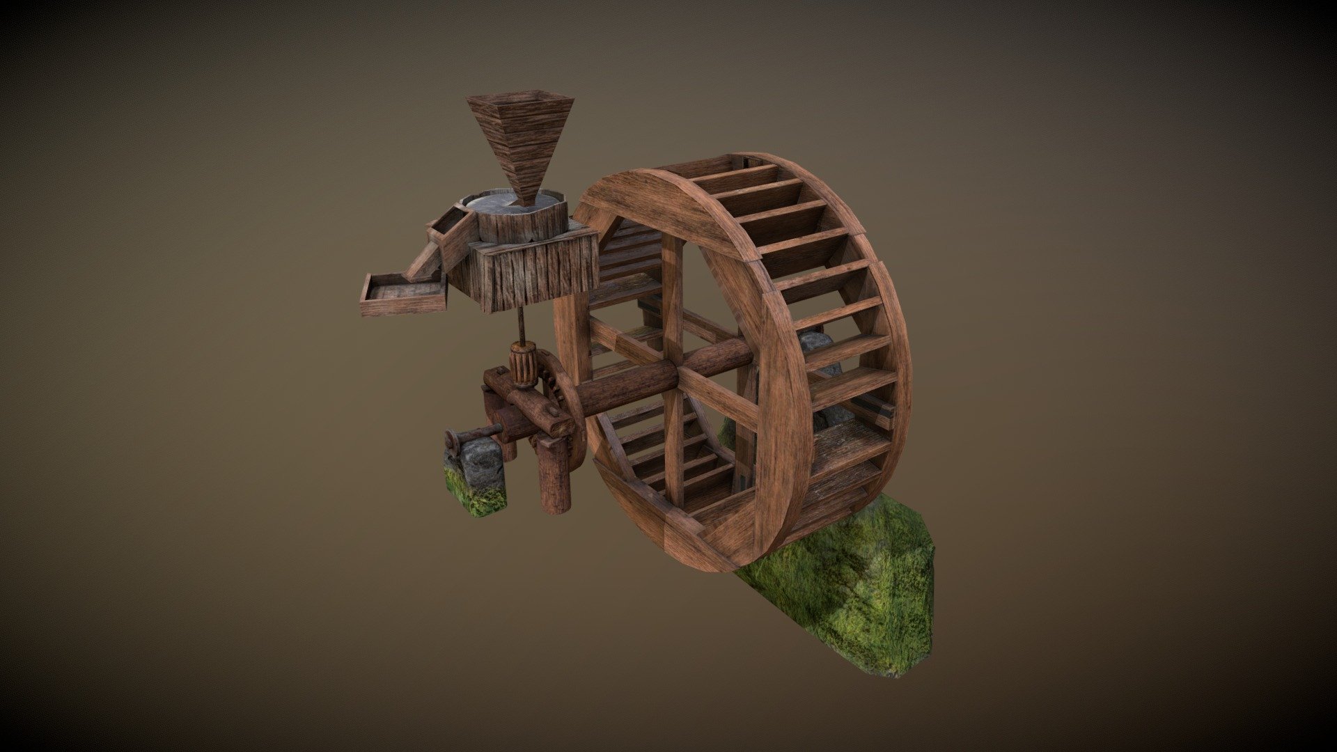 Water Mill animation - 3D model by Innowise: Experimental Models 3D Catalogue (@InnowiseGroup) 3d model