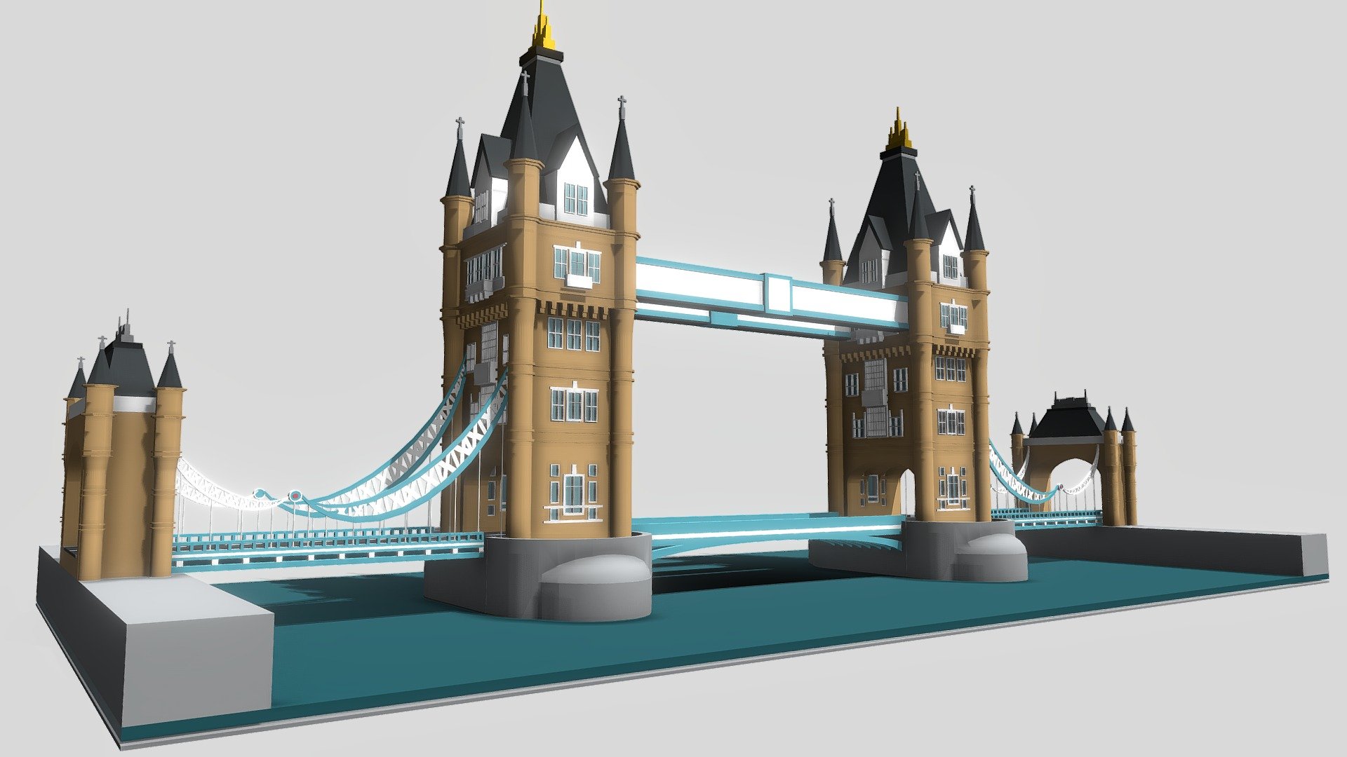 London Tower Bridge - 3D model by El_Andrew 3d model
