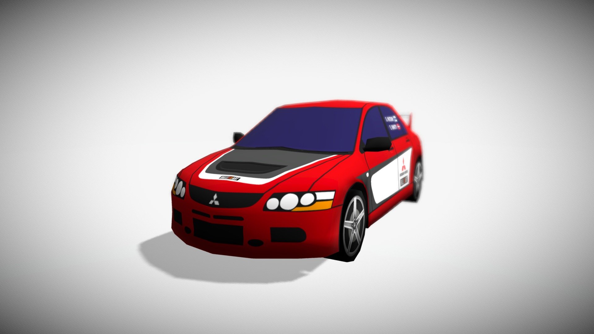 inspired by the  n64 games - Mitsubishi Lancer evo IX - 3D model by ReinoIndie 3d model