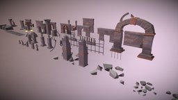 Fantasy Dungeon Assets diablo, rpg, dungeon, game-asset, dungeons-and-dragons, low-poly-blender, low-poly, game, fantasy