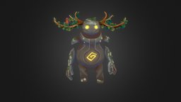 Forest Guardian tree, forest, bird, golem, guardian, leaf, game-ready, gameart, stone