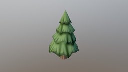 Stylized Painted Tree painted, paintedtexture, low-poly, blender, lowpoly, blender3d