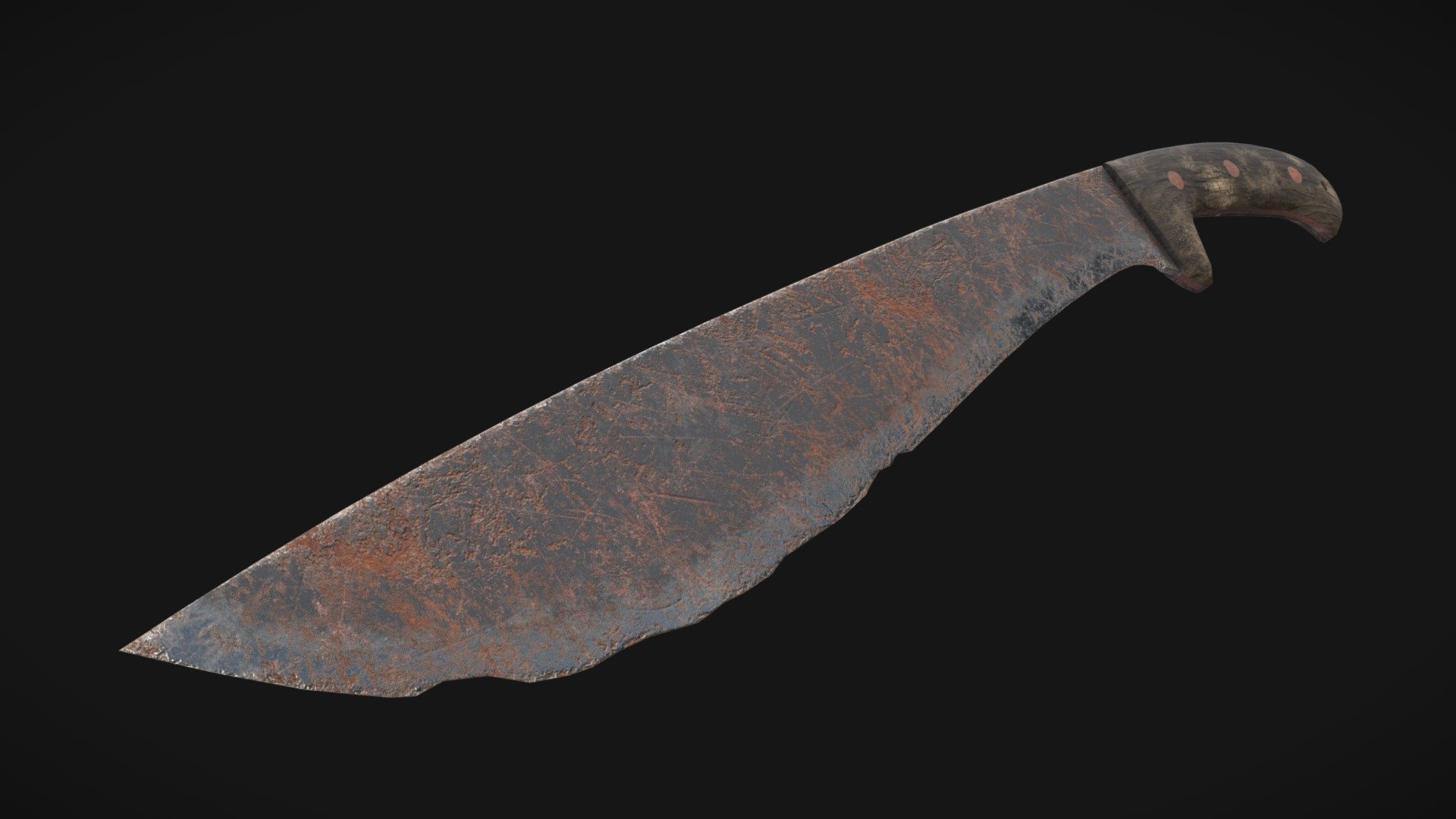 Made this for a game I'm working on with my friends - Damaged Machete - 3D model by Timothy Ahene (@timothyahene) 3d model