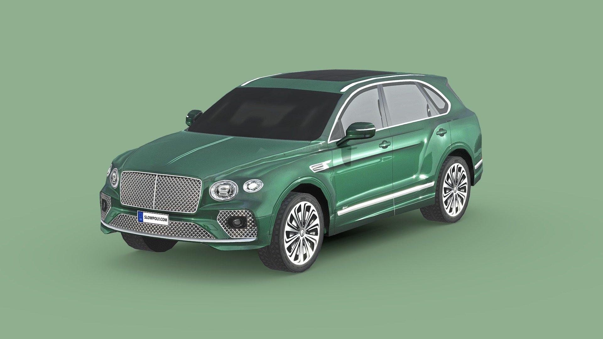 Buckle up and join the ride with our incredible 3D model car! With few polygons, it’s light, flexible, and realistic. High-quality textures bring it to life. Effortlessly integrate it into any project and let your creativity soar. Get ready for a thrilling journey! - Bentley Bentayga Hybrid 2021 - Buy Royalty Free 3D model by slowpoly 3d model