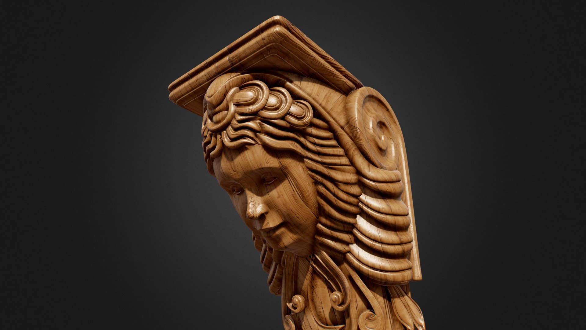 Caryatid 3D model

3d model of the Caryatid. 
High quality model to add more details and realism to your interior rendering projects. Fully detailed model. 
Final images rendered with vray 3. No special plugin needed to open scene. 
All materials are included 3d model