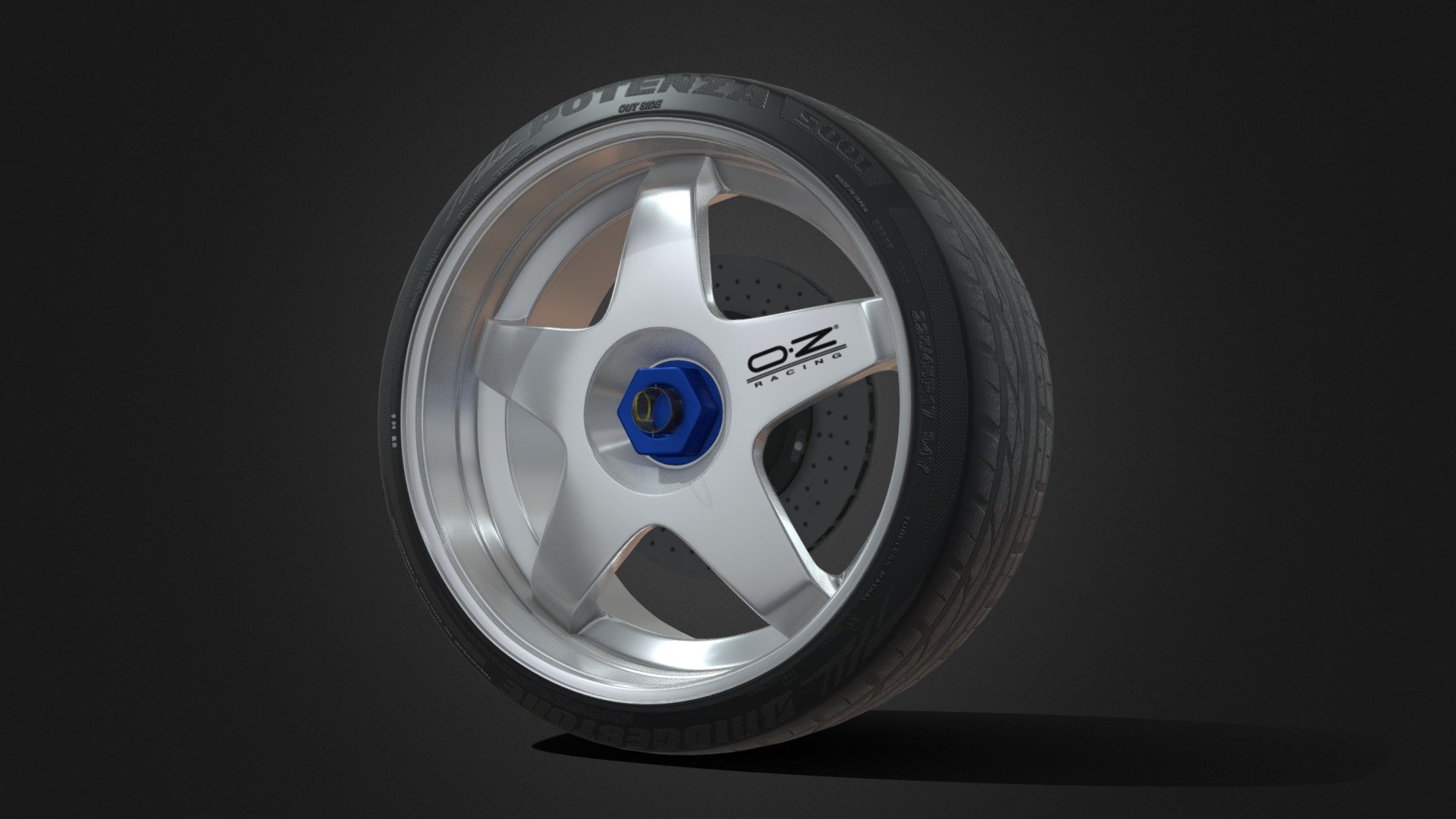 my friend requesting a ferrari but dunno which wheel fit for it. so i recommend this and create this - O.Z Crono LeMans - Download Free 3D model by blakebella (@blake2theback) 3d model