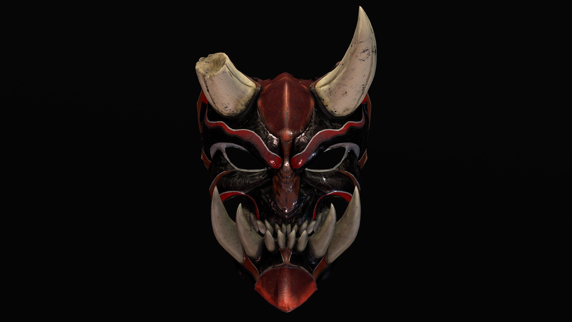 It is only mask. You can print it in plastic and paint how you like.

Modelled, sculpted, unwrapped in Blender, textured in Quixel.

Fully PBR metallness textures (2048) and it has not much polys, so you can use it in game 3d model