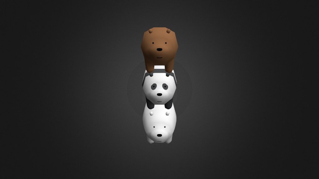 Some cartoon bears :3 - We Bare Bears - Download Free 3D model by Offy (@axe163) 3d model