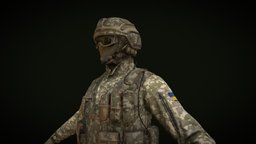 Ukrainian Soldier (optimized for games)