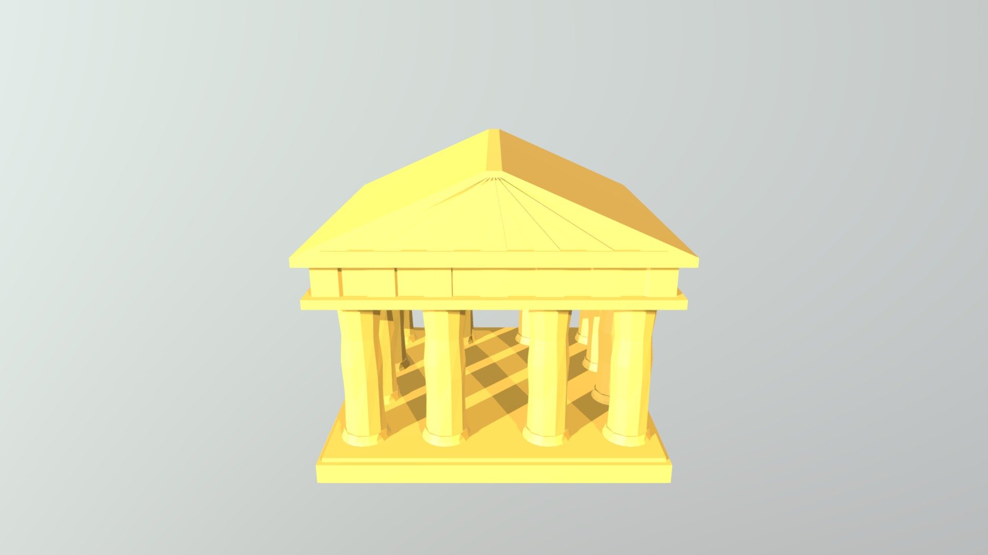 small greek temple - Temple - 3D model by Ishito 3d model
