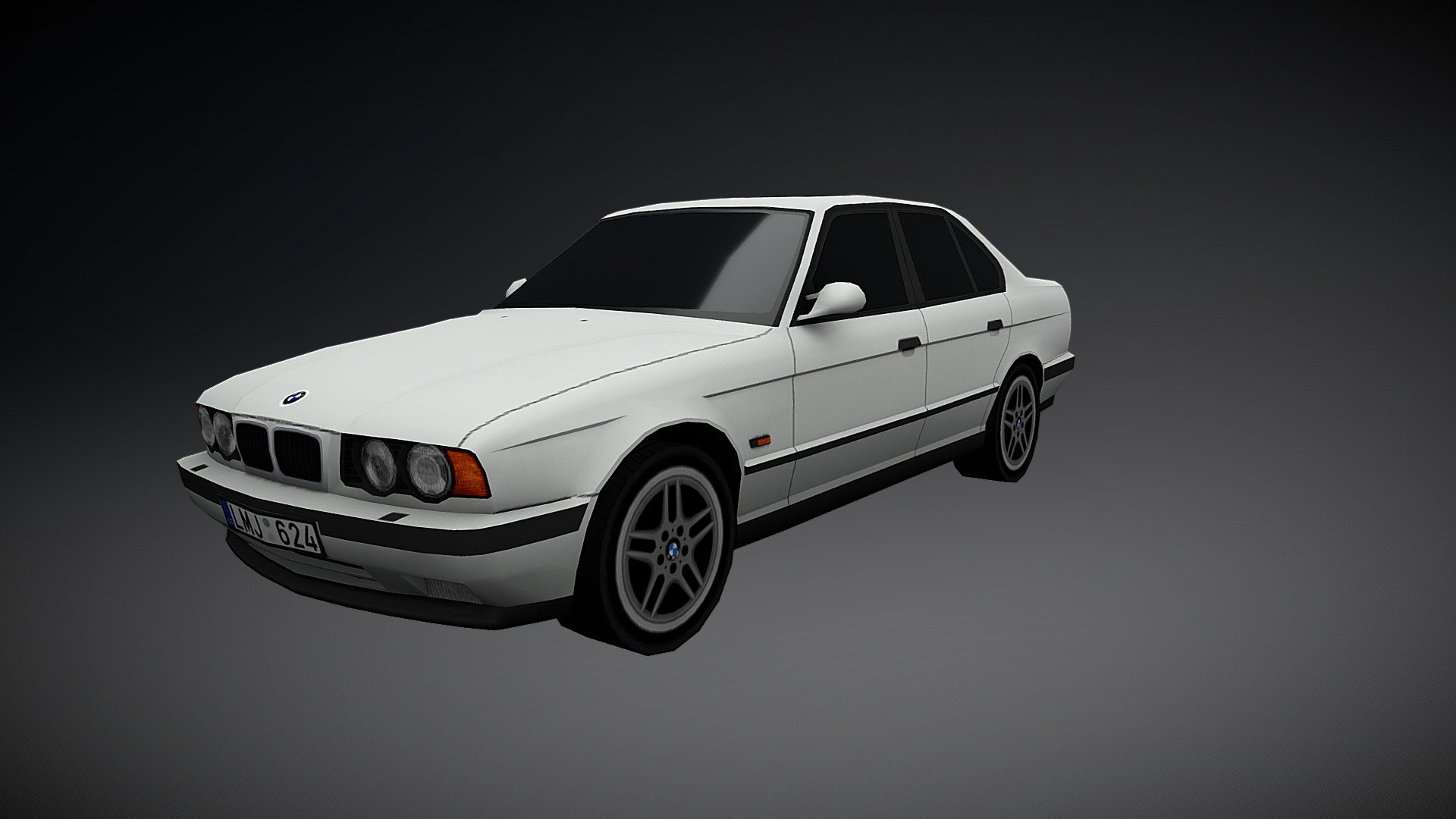Updated v2    /2019-07-19

BMW E34;

Made for Cities: Skylines; 
2056 triangles; 
Lithuanian number plates 3d model