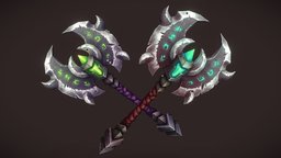 Hand-Painted Stylized Axe low-poly, gameart, hand-painted, axe, gameasset, stylized