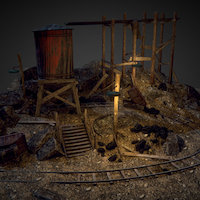 Abandoned Mine games, videogames, mine, old, mines, videogameart, low-poly, art, gameart