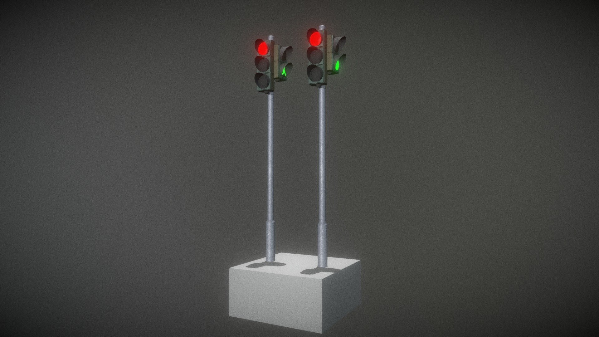 Autofahrer und Fußgaenger Ampel ohne Knopf.

 - Autofahrer und Fußgaengerampel ohne Knopf - Buy Royalty Free 3D model by VIS-All-3D (@VIS-All) 3d model