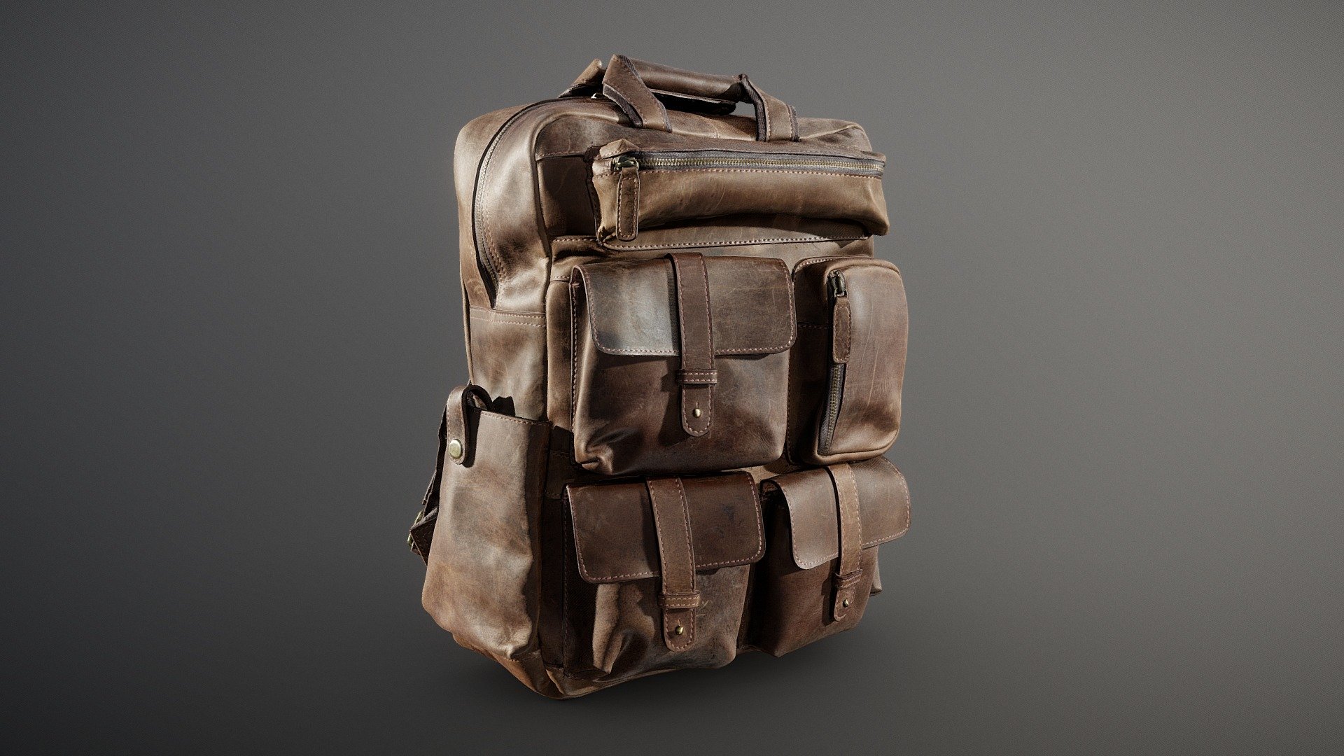 Retro Leather Backpack 

Genuine Leather Handmade Travel Backpack. Hand crafted for a distinct quality feel.

39.6 x 29.9 x 48.9 cm (66 micrometers per texel @ 16k)

Scanned using advanced technology developed by inciprocal Inc. that enables highly photo-realistic reproduction of real-world products in virtual environments. Our hardware and software technology combines advanced photometry, structured light, photogrammtery and light fields to capture and generate accurate material representations from tens of thousands of images targeting real-time and offline path-traced PBR compatible renderers.

Zip file includes low-poly OBJ mesh (in meters) with a set of 16k PBR textures compressed with lossless JPEG (no chroma sub-sampling).

@ArtStation
 - The Last of Backpack - Buy Royalty Free 3D model by inciprocal (@inciprocal.com) 3d model