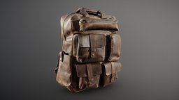 The Last of Backpack advanced, leather, retro, bag, handmade, travel, brown, backpack, realistic, scanned, photometry, genuine, tlos, pbr-texturing, pbr-materials, inciprocal, antinue
