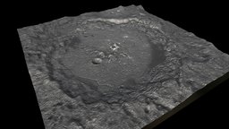 Humboldt (Crater on the Moon) solarsystem, planet, moon, terrain, scenery, astronomy, lowpoly, space