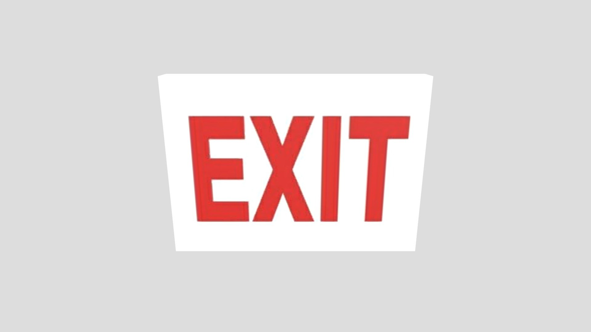 EXIT SIGN - Download Free 3D model by uberzolton 3d model
