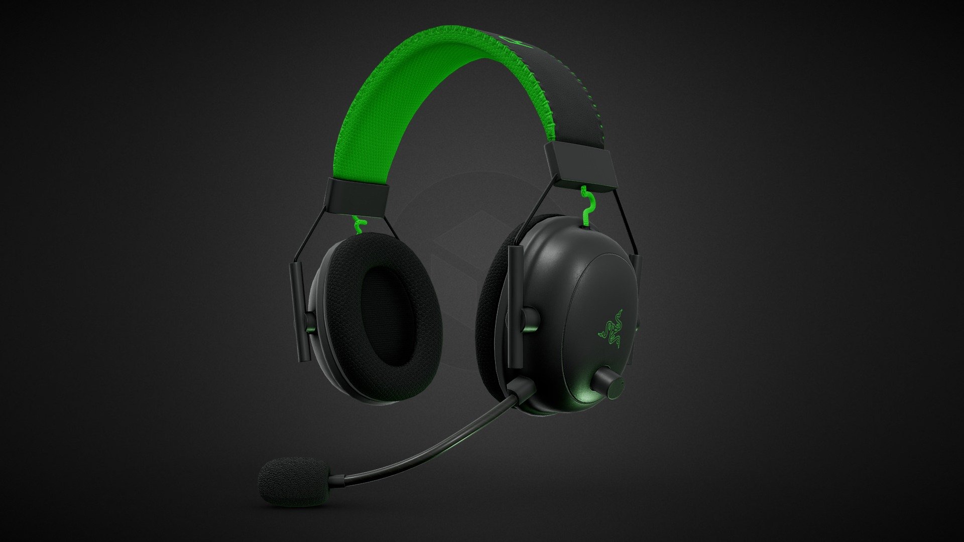 Headset modeled using subdivision modifier in Blender,  it was pretty fun and satisfying 3d model