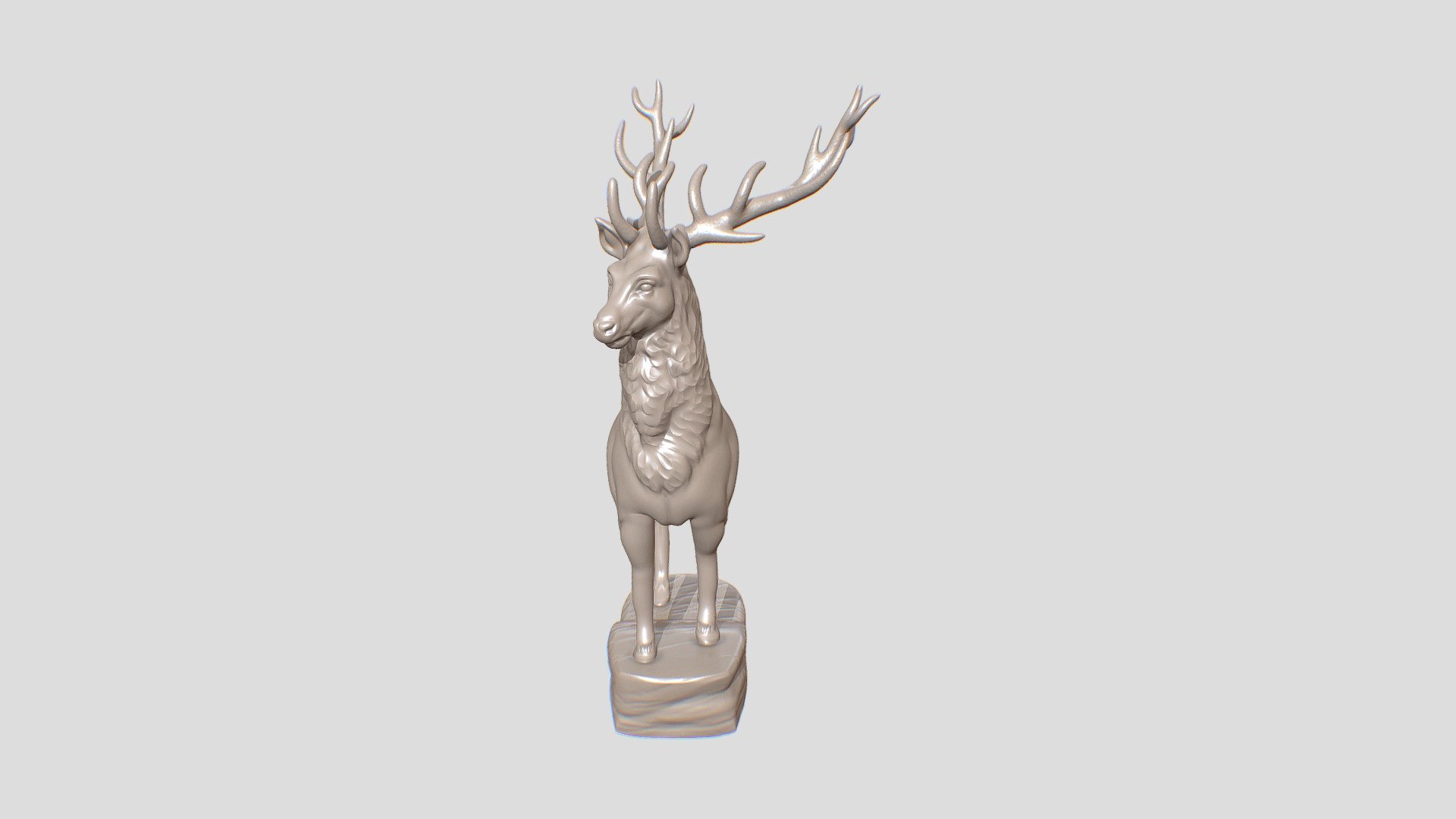 A deer 3d printable model based on the deer sculpture in Park of Checkman in Khmelnitsky 3d model