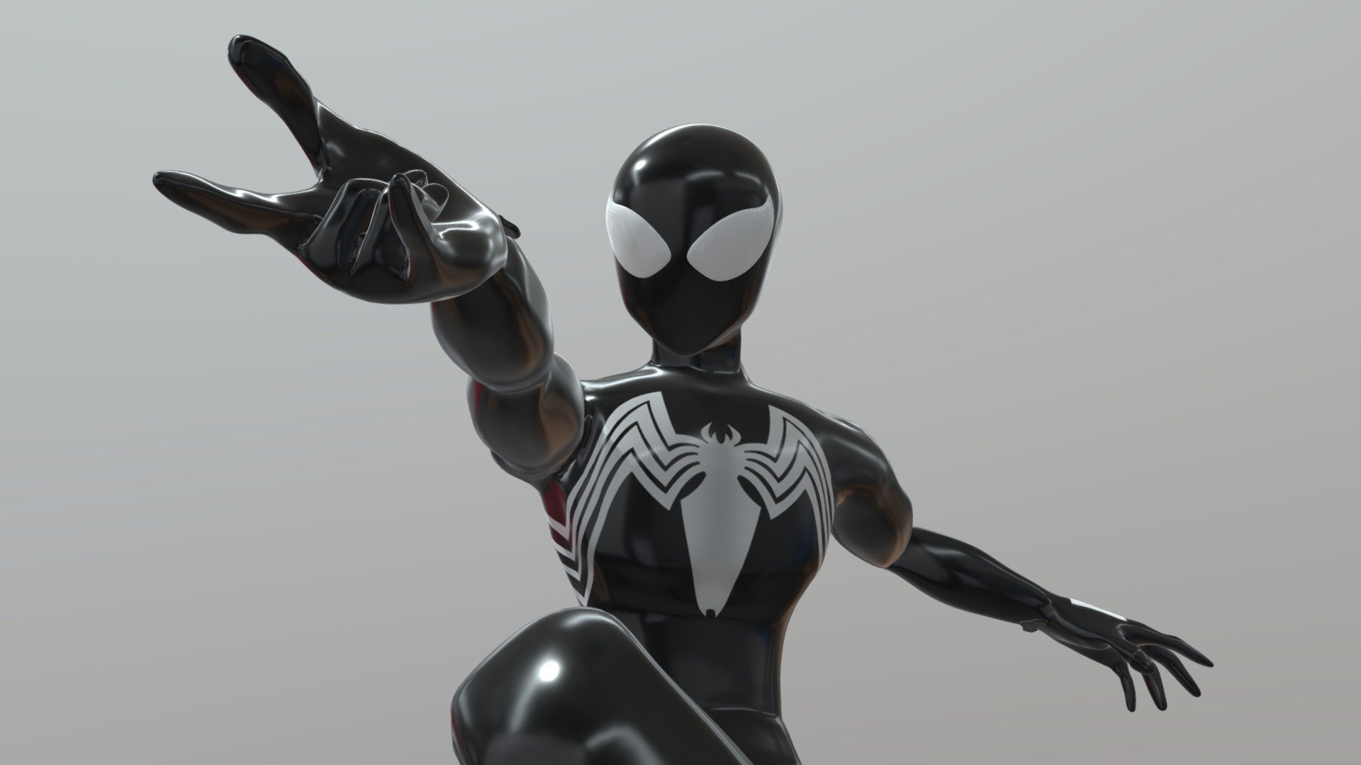 Based on the 2008 animated series The Spectacular Spider-Man modeled with Blender software. Symbiotic costume from the comics 3d model