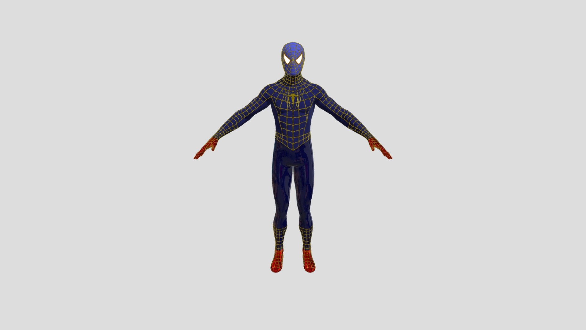 Spiderman Black And Golden Suit - 3D model by spider-zip3 3d model