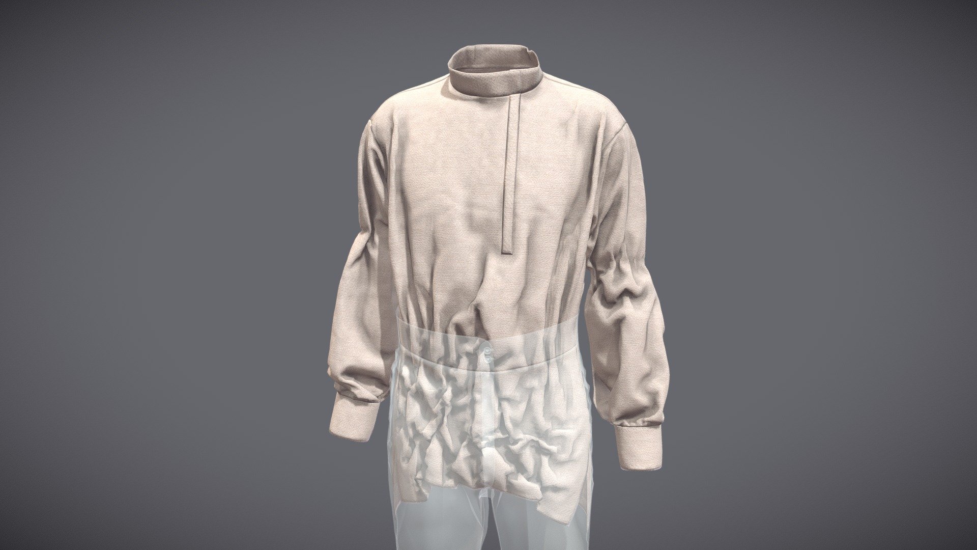 The 3D model presents a digital twin of a theatrical costume for a play by A.N. Ostrovsky. The garment was modelled by using historical block patterns, 2D scans of textile materials and 3d scans of contemporary actors. Anthroscan, Clo3D, 3dsMax, PixPaint and SubstancePainter software programs were applied.

The authors of the 3D model are Aleksei Moskvin  and Mariia Moskvina  (Saint Petersburg State University of Industrial Technologies and Design).

The authors thank prof. Victor Kuzmichev (Ivanovo State Polytechnic University), faculty members and students of Ivanovo State Polytechnic University and their colleagues from Ivanovo State Museum of Local History named after D.G. Burylin for providing data required for 3D modelling.

Find more historical costumes at
https://sketchfab.com/alekseimoskvin1
https://sketchfab.com/mariia89
https://sketchfab.com/K_SH_I_IVGPU
https://independent.academia.edu/AlekseiMoskvin
https://www.researchgate.net/profile/Aleksei-Moskvin - 1861 Shirt - Download Free 3D model by Aleksei Moskvin (@alekseimoskvin1) 3d model