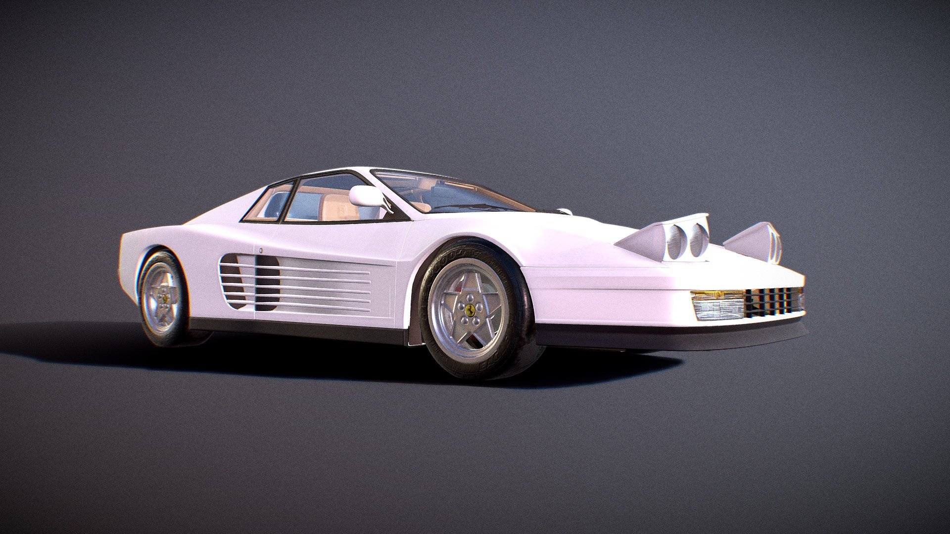 1987 Ferrari Testarossa. Inspired by the movie &ldquo;Miami Vice