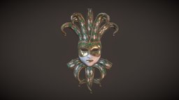 Venetian Mask challenge, jolly, mask, joker, venetian, jester, monthly, noai