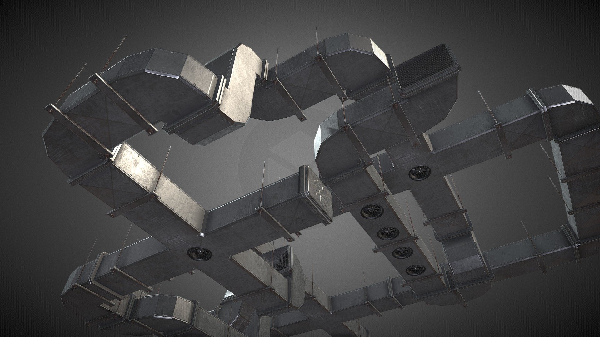 Modular ventilation for game - Modular ventilation - 3D model by Phoenix_Connor (@odin.takoy1989) 3d model
