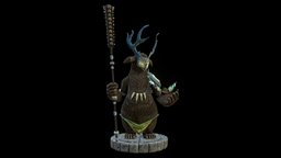 Owlie, the forest guardian forest, quixel, maya, character, handpainted, photoshop, blender, blender3d, hand-painted