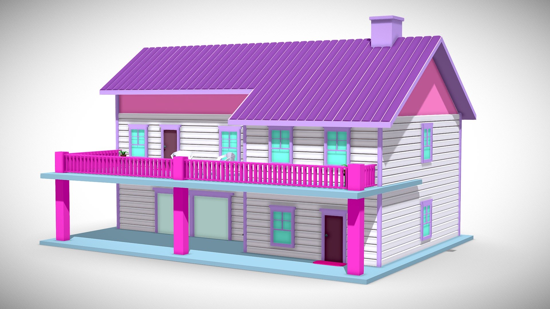 Lowpoly house with 2954 polys and one basic texture of 16x16.
This house have its pivots in the bottom and in the world center so it can be easily pleaced - Lowpoly Barbie Girl House - Buy Royalty Free 3D model by rfarencibia 3d model