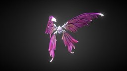Animated wing sky, bow, wings, wings3d, crimson, fbx, esmeralda, wingman, bow-weapon, weapon, character, handpainted, lowpoly, characterdesign, wing, noai, createdwithai