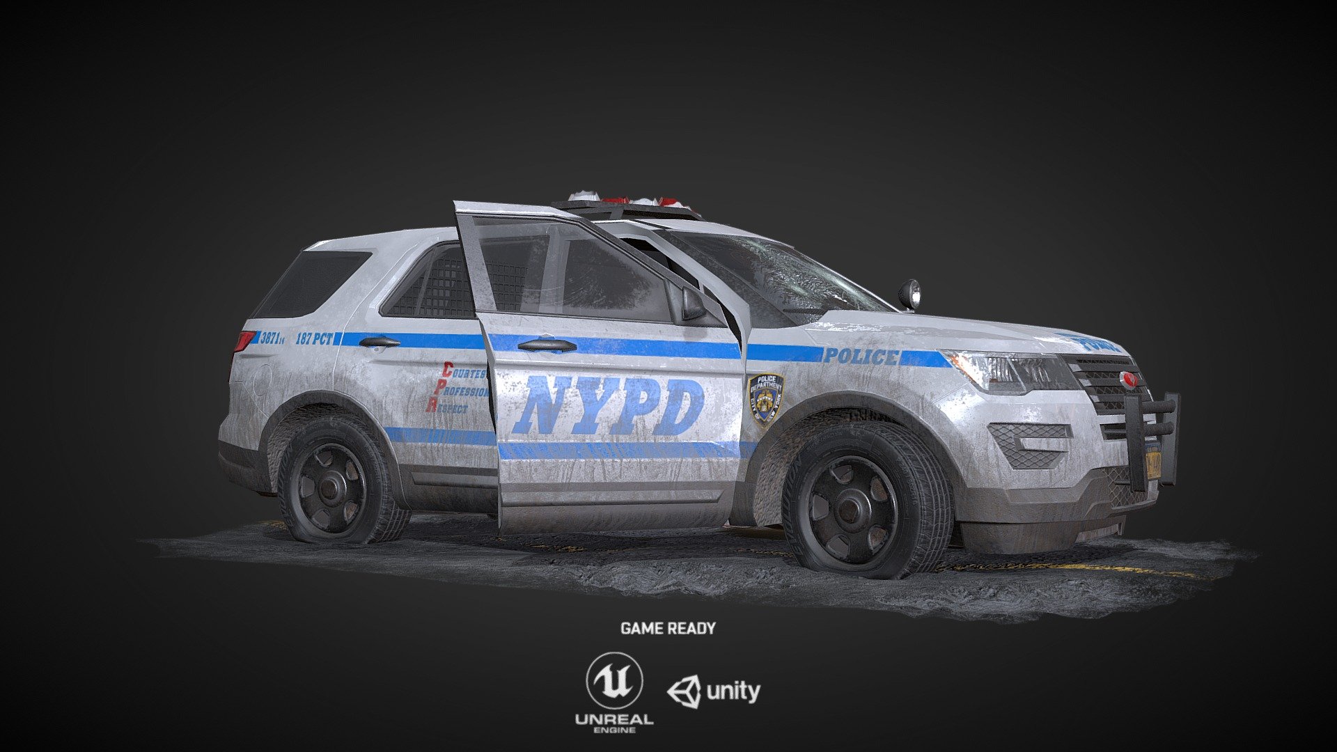 High Quality NYPD Prop Police Car Game Ready Model





Can be used in Unreal Engine, Unity or another game engine for post apocalyptic themed environments.




Mid Poly Model




1 Texture set across the board which is ideal in keeping draw calls low




Suitable for desktop games, mobile games and CG applications




Car doors can be rigged for use in animation



Included Files

Base Colour, Metallic, Roughness, Normal, Ambient Occlusion and Opacity maps - NYPD Prop Police Car - Game Ready - Buy Royalty Free 3D model by SoFlyyDinero (@Stagea260RS) 3d model