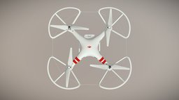 DJI Phantom 2 Quadcopter with Propeller Guard spy, flying, drone, platform, action, aerial, guard, recording, extreme, propeller, gimbal, aircraft, camera, recorder, quadcopter, navigation, camcorder, actioncamera, low-poly, 3d, low, poly, model, fly, helicopter, video, sport