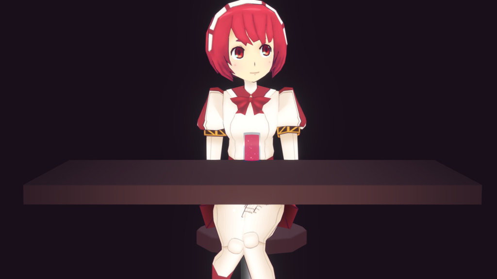 Animated low poly model fanart for the game VA-11 HALL-A - Dorothy Animation - VA-11 HALL-A - 3D model by Poribo 3d model