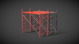 Scaffold scaffolding, scaffold, scaffold-support, gameasset, construction, gameready, scaffoldingmodel