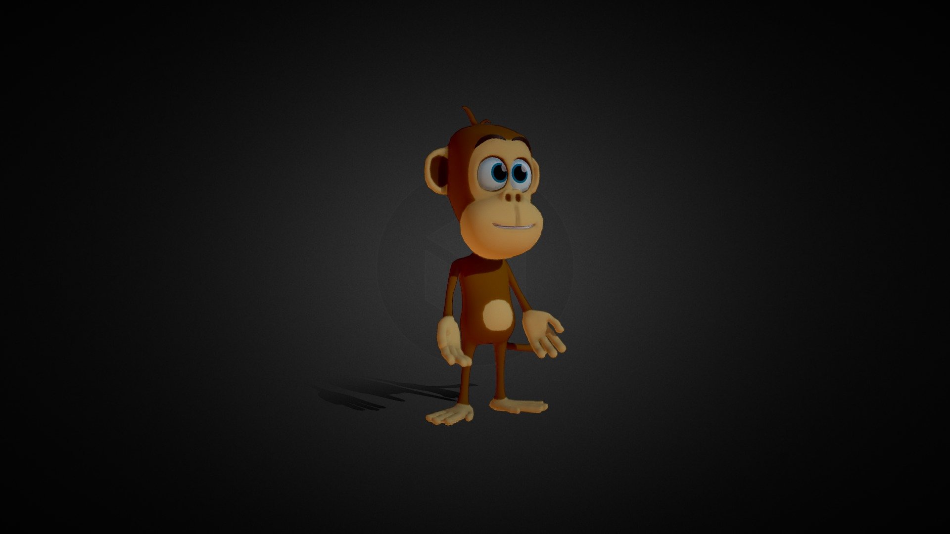 Detox designed ,modelt, rigged and animated this monkey for a AR app fot UMC (Childrens hospital in Holland) - UMC Monkey Animation - 3D model by Detox Animation (@DetoxAnimation) 3d model