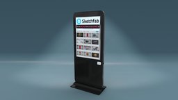 TouchScreen Kiosk film, gadget, kiosk, unreal, electronics, mall, sales, sketchfab, noai