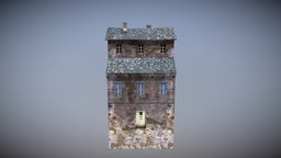 Old Building exterior, old, unity, unity3d, architecture, gameart, gameasset, house, building, gameready, environment