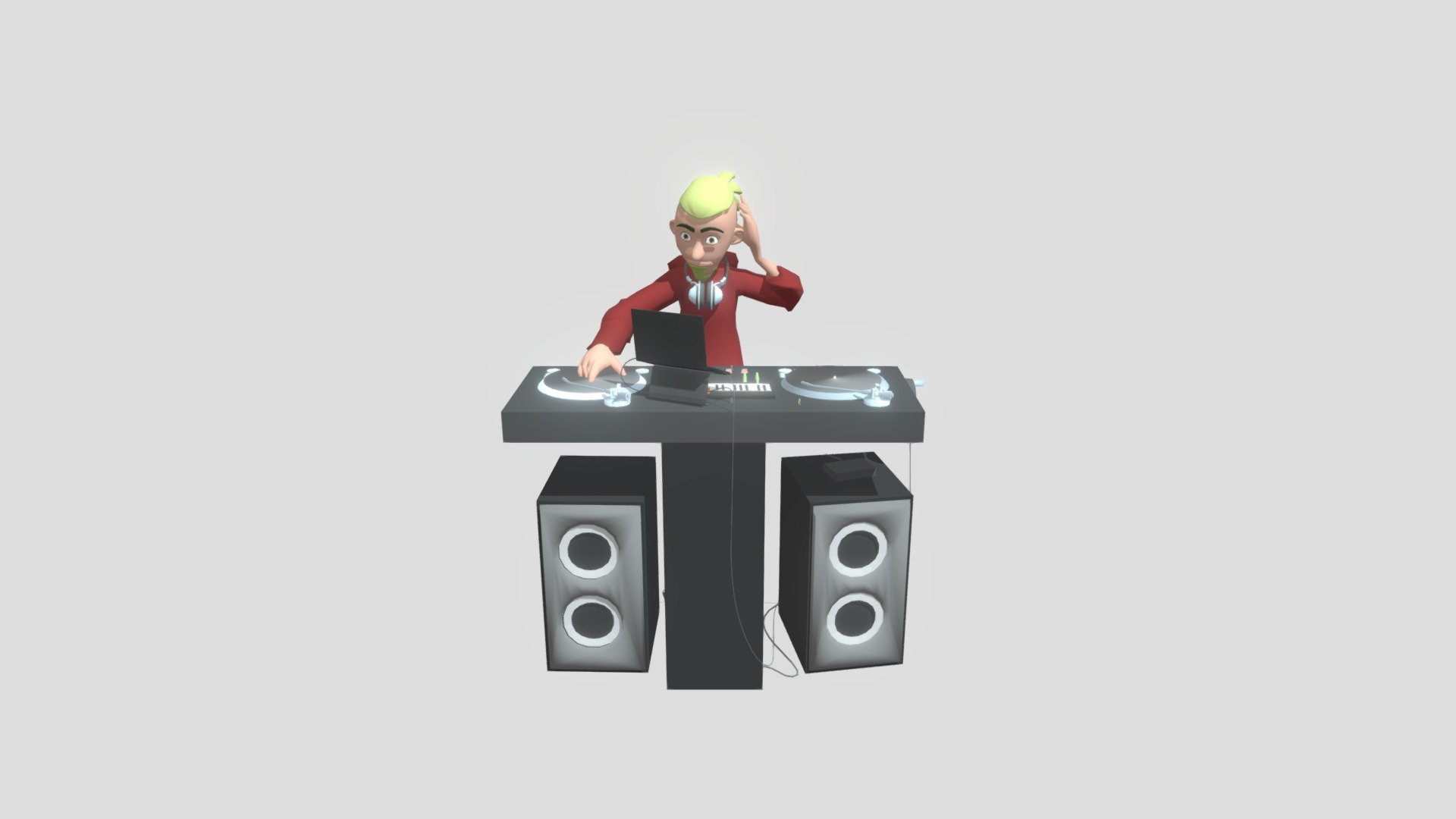 DJ_animated - 3D model by contrazos 3d model