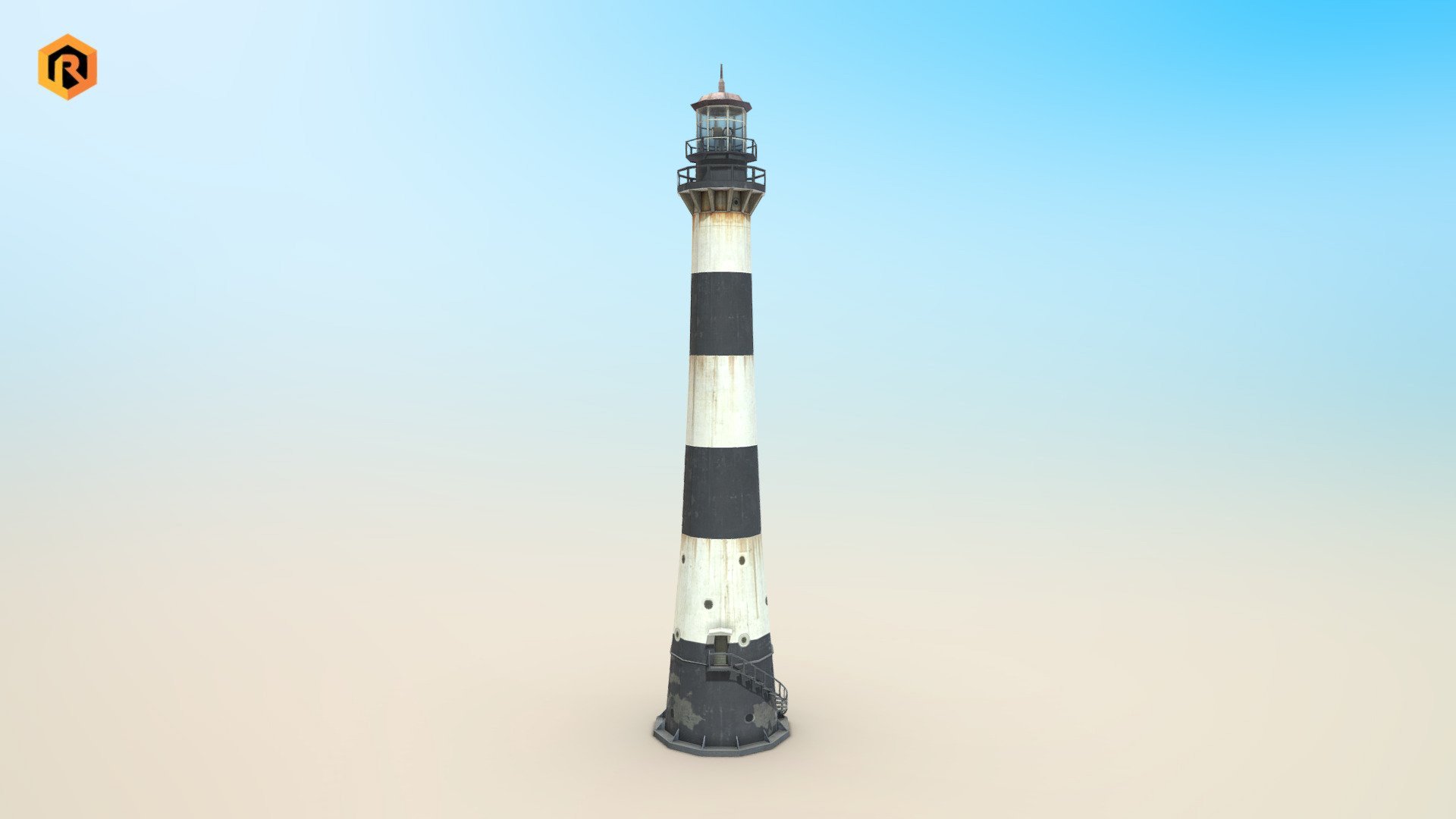 Low-poly 3D model of Light Tower.
It is best for use in games and other VR / AR, real-time applications such as Unity or Unreal Engine.  It can also be rendered in Blender (ex Cycles) or Vray as the model is equipped with detailed textures.  

You can also get this model in a bundle: https://skfb.ly/owqyZ

Technical details:




2048 x 2048 Diffuse and AO texture set

1206 Triangles

1015 Vertices

Model is one mesh.

Model completely unwrapped.

Model is fully textured with all materials applied. 

All nodes, materials and textures are appropriately named.

Lot of additional file formats included (Blender, Unity, Maya etc.) 

More file formats are available in additional zip file on product page.

Please feel free to contact me if you have any questions or need any support for this asset.

Support e-mail: support@rescue3d.com - Port Canaveral Lighthouse - Buy Royalty Free 3D model by Rescue3D Assets (@rescue3d) 3d model